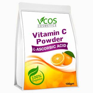 Vcos Cosmetics Vitamin C Powder 100 GM (Ascorbic) For Face Skin Whitening For Men & Women