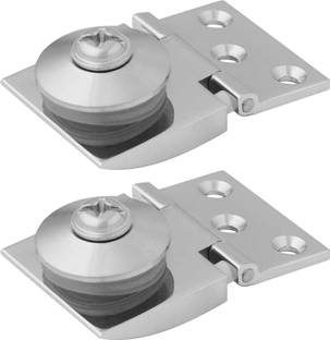 ATLANTIC Brass Heavy Glass Hinges (S.S. Finish) Pack of 2 Piece Self Closing Hinge