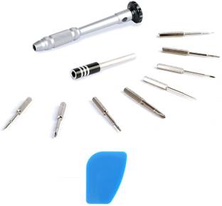 wroughton 10 in 1 Multifunctional Aluminium Alloy Screwdriver Tools for Repairing Mobile Tools and Gadgets Kit With 1 Plastic Spudger for Mobile Screen and Battery Removal Tool Kit Precision Screwdriver Set