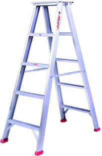 Alco 4-step foldable Aluminium Ladder (with anti skid shoes) 5-feet Aluminium Ladder