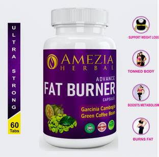 Amezia Amezia Fat Burner - Garcinia Combogia Extract + Green Coffee Bean Extract , No caffeine ,100% Natural , Pure, Advance Formulation