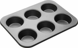 vyog Enterprise Aluminium Cupcake/Muffin Mould 6