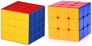 M-Alive Challenge Stickerless Magic Cube Puzzle Combo(3x3x3 & 4x4x4x4) (2 Pieces)