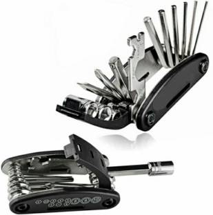 SHRI BICYCLES 13 in 1 Multifunctional Bicycle Repair Toolkit Complete Tool Set for Bike (Steel) Cycling Stand