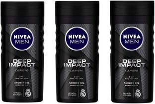 NIVEA MEN DEEP IMPACT (250 ML) (PACK OF 3) SHOWER GEL