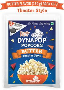 Dynapop Instant Popcorn Butter Flavour THEATER STYLE 150g (Pack of 3) Butter Popcorn