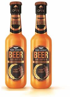PARK AVENUE SHINY & BOUNCY BEER SHAMPOO (Pack of 2 * 350 ML)