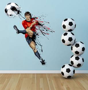 Littlebuds 70 cm Football Player Removable Sticker