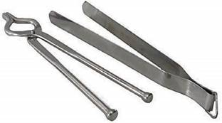 Marwall Combo Chimta & Pakkad Pakkad & Cimta Combo Set 27 cm, 29.5 cm Roasting, Utility Tong Set