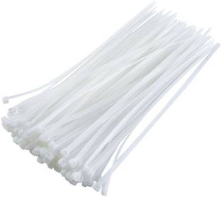 RPI SHOP - 4 Inch Cable Ties UV resistant Nylon Zip Wire Organizer Self Locking Tie White - 100 PCS Nylon Cable Wraptor Cable Tie