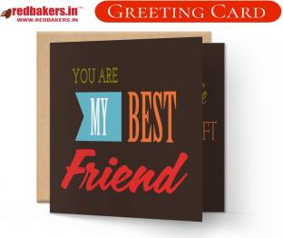 redbakers.in Life is Better with Friend Theme Greeting Card Greeting Card