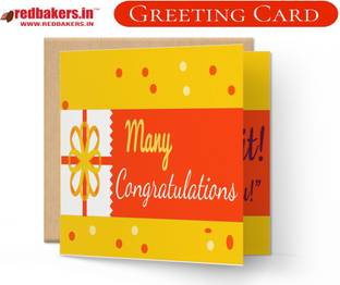 redbakers.in Many Congratulations Greeting Card Greeting Card