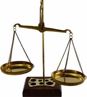 salvusappsolutions Old Traditional Goldsmith Weight (Tarazu) Showpiece | Mechanical Vintage Weighing Machine with Weight Capacity of 50 Grams - 6.5 * 3 * 7.5 inch (Z303 D) Decorative Showpiece  -  19 cm