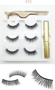 Vinayakart 3D 3 Pairs synthetic fiber-magnet five magnet liquid eyelash