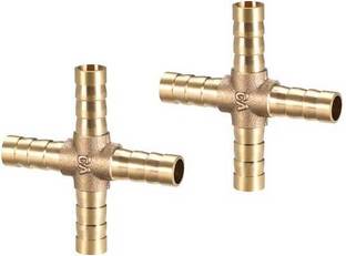 DEWAN SONS Brass Connector Gardening Hose and Water Hose Pipe ''T'' Plumbing Fittings Gas Hose Tee Size: 8- 10 mm Hose Connector Piece Of 1 Hose Connector