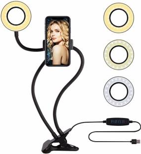 ENMORA 39 _LT_LAZY RING LIGHT_WITH MOBILE HOLDER_ Professional Selfie Ring Light and Cell Phone & Webcam Holder Stand for Live Stream, Makeup TIK Tok, Vigo, YouTube and Video Recording. Ring Flash