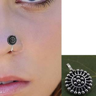 Pinkcity Silver Plated Silver Nose Stud