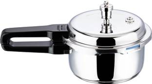 VINOD Platinum Triply Stainless Steel Outer Lid Pressure Cooker 3 L Outer Lid Induction Bottom Pressure Cooker