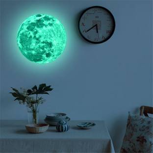 Desi Rang 30 cm Large 30 cm Glow in Dark Moon Baby Home Decoration Decor Glow in the Dark Sticker