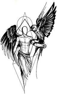 Ordershock Angel With bird Men and Women Body Tattoo