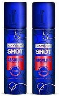 Layer'r Shot Perfume Body Spray Pack of 2 Combo Body Spray  -  For Men