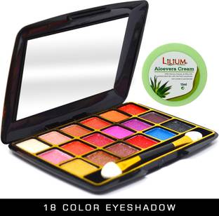 BR 18 Colour Eyeshadow 8818-02, Multicolor, 0.45g With Lilium Aloevera Cream 0.45 g