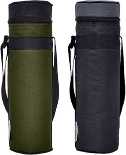 Marine Pearl Thermal 1L Bottle Cover Carrier Holder Sleeve with Adjustable Shoulder Handle & Zipper Closure. Set of 2