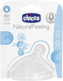 Chicco Teat Natural Feeling 0M+ Silicone Nipple Slow Flow Slow Flow Nipple