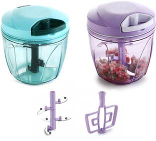 maxme 900 ML 2 IN 1 CHOPPER, MULTIPURPOSE USE CHOPPER,Sharp Cutter Blue and purple Color 2 piece Vegetable & Fruit Chopper Vegetable & Fruit Chopper