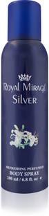ROYAL MIRAGE Body Spray Silver 200ml Body Spray  -  For Men & Women