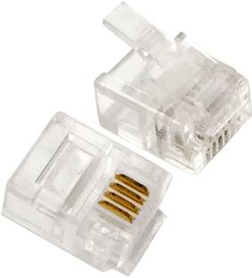 RIVER FOX RJ11 Telephone Connector Male Plug 6P4C Network Interface Card