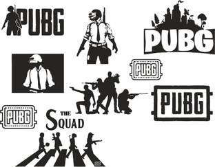 DivineDesigns 61 cm PubG Sticker Self Adhesive Sticker