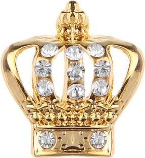 Tripin GOLDEN CLASSIC CROWN DESIGN LAPEL PIN BROOCH WITH WHITE DIAMOND CRYSTAL FOR MEN WOMEN TSCPGOLD1608 Brooch