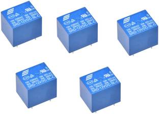 Creative Tech Mini 12V DC Power Relay SRD-12VDC-SL-C PCB Type Single Item pack of 5 Electronic Components Electronic Hobby Kit