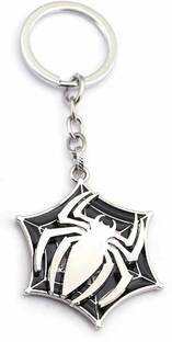 Deethyas Fashion Marvel Avengers Spider Man Logo Spinning 360D Rotating Metal Key Chain