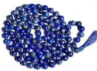 Mautik Yogesh Sadiwala Natural Lapiz Lazuli Mala Rosary 6mm Beads Size Certified Lapis Lazuli Mala Premium Quality 108 + 1 = 109 beads Tourmaline Stone Necklace