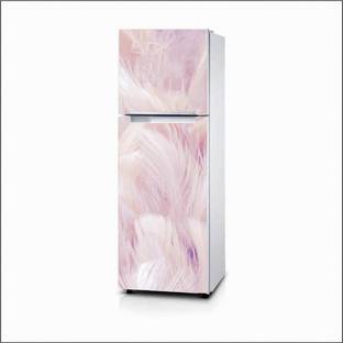 PRINTART Fur 3D Fridge Sticker, Wallpaper, Warp, Skin, Decals 40 cm 3D Fur Pink Self Adhesive Sticker