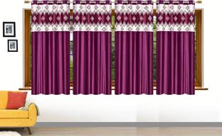 Flipkart SmartBuy 152.4 cm (5 ft) Polyester Room Darkening Window Curtain (Pack Of 4)