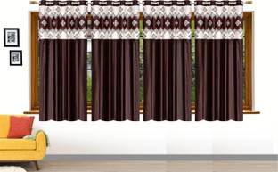 Flipkart SmartBuy 152 cm (5 ft) Polyester Room Darkening Window Curtain (Pack Of 4)