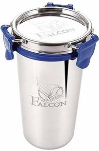 Kitchen King Falcon Tumbler with Steel Lid Glass Water/Juice Glass
