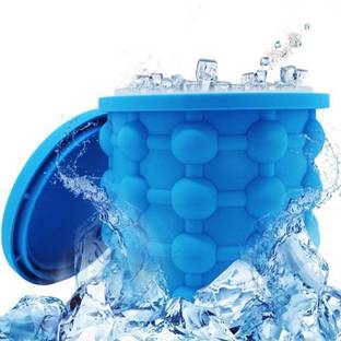 Mopslik 2 L Silicone Ice Genie Deluxe The Original Ice Cube Maker | Holds up to 180 Ice Cubes | Silicon Bucket Ice Bucket