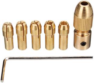 tHemiStO 3.17mm Shank Metal Drill Chuck Collet Bits Rotary with Screw, 0.5-3 mm