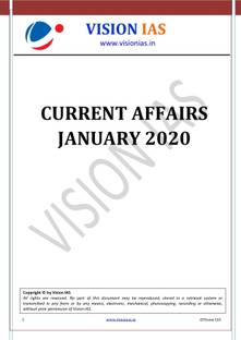 Vision IAS Current Affairs January 2020 (Paperback, Vision IAS)