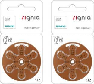 Signia P312 Hearing Aid Batteries 1.45V 2 patta (12 battery) Stethoscope Case  (Silver) HearingAid battery-Silver-12 battery-8 Stethoscope Case