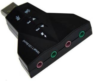 AlexVyan Important 3D 12 MBPS 7.1 Airplane Channel USB External Sound Card Audio Adapter With Mic - Compatible With Windows XP/ME/Vista/2000/Windows 7/Windows 8/ Windows 10/Server 2003/Linux/Mac-OS- Plug and Play Compatibility - Supports Virtual 3D Sound - Turn your Front USB Port of Desktop into Audio Input and Mic Airplane1 -1 Sound Card