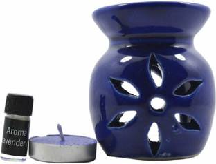 homedecor anurudh 100% Pure Therapeutic Aroma Oils Lavender 3ml aroma oils Ceramic 1 - Cup Tealight Holder Set