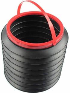 Modone Collapsible Car Dustbin Pop Up Trash Can Foldable Waste Bin Garbage Storage Rubbish Organizer for Diwali, with Adjustable Hanging Strap for Car, Van, SUV, Truck (Black, 1pc) (F 34288-4) Plastic Dustbin