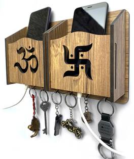Aquatic Craft Om Swastik-2 Shelf(YB) 2020 Wood Key Holder