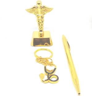SMART WORLD Doctors Gifts set Metal Paper Weights  with GOLD