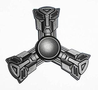 Krireen Transformer Autobots Turbo Speed Metal Fidget Hand Spinner Toy with Black Matte Paint (Black)